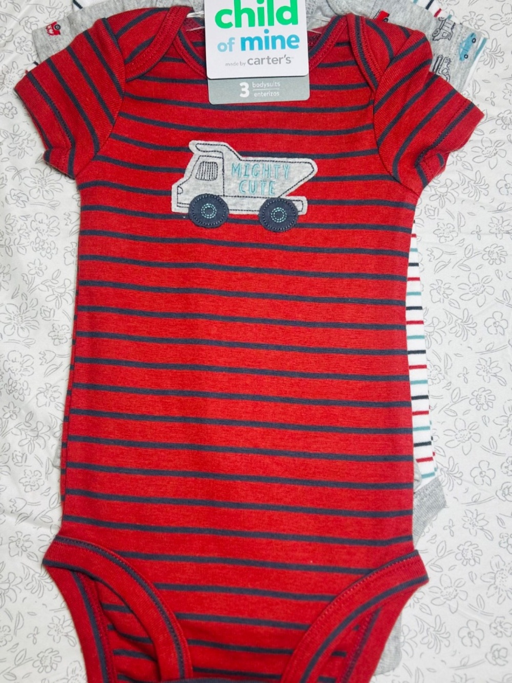 Child of Mine by Carter's Baby Boy 3-Piece Truck Bodysuit Set 3-6 Months